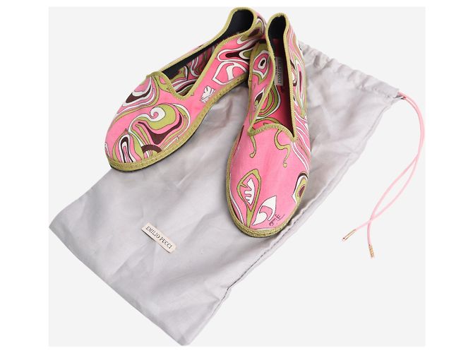 Emilio Pucci Ballerines roses et vertes - taille EU 37 - vue 6