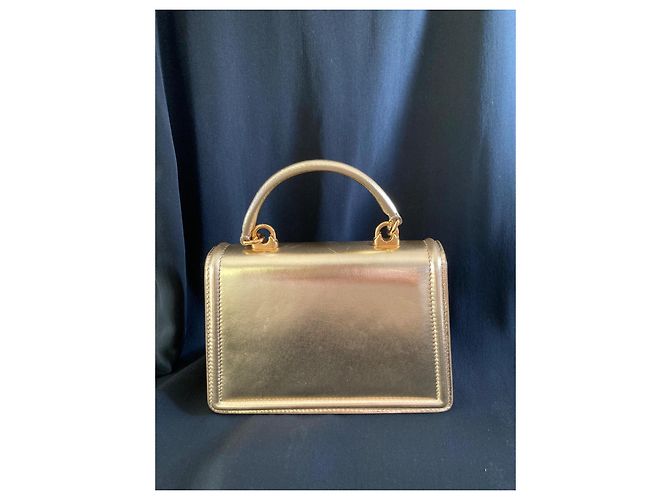 Dolce & Gabbana Devotion borsa in pelle dorata D'oro - vista 7