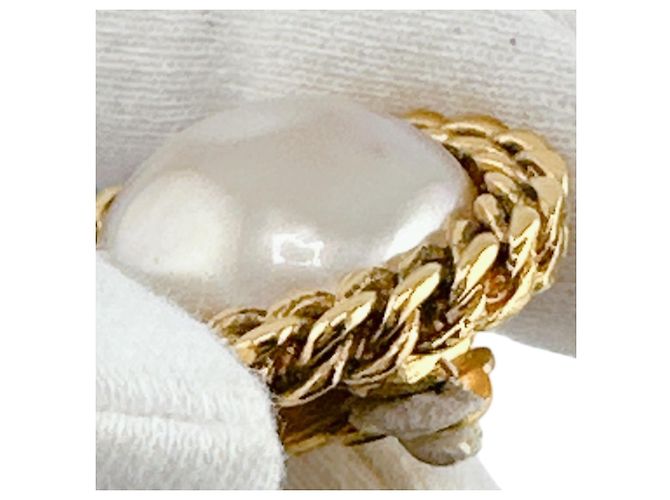 Orecchini a clip dorati Chanel con perle finte D'oro - vista 11