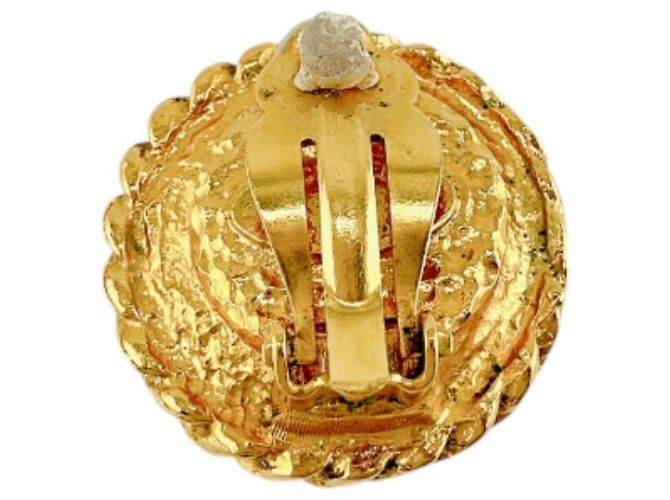 Orecchini a clip dorati Chanel con perle finte D'oro - vista 13