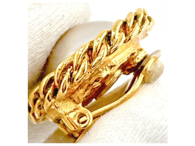 Orecchini a clip dorati Chanel con perle finte D'oro - vista 17