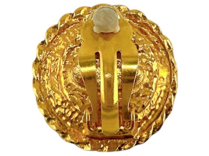Orecchini a clip dorati Chanel con perle finte D'oro - vista 19