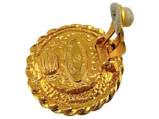 Orecchini a clip dorati Chanel con perle finte D'oro - vista 7
