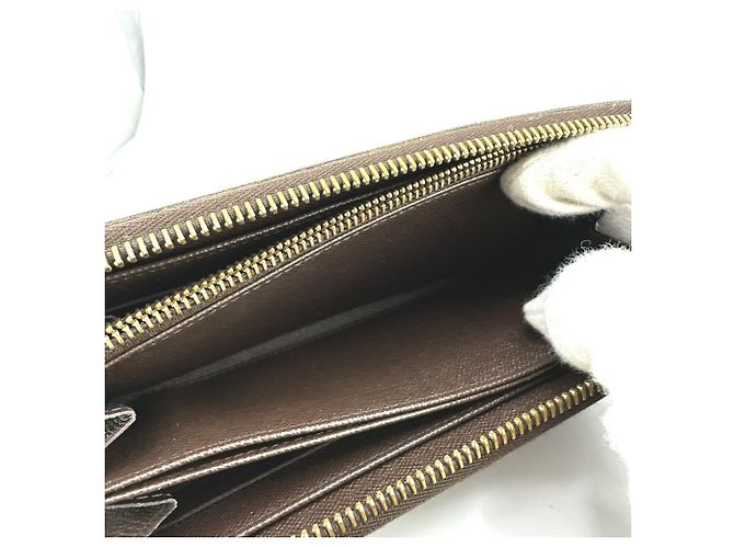 Louis Vuitton Langer Geldbeutel aus Damier-Canvas Braun Damier ebene - Ansicht 16