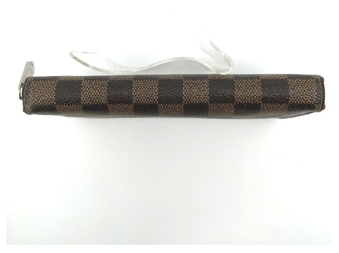 Louis Vuitton Langer Geldbeutel aus Damier-Canvas Braun Damier ebene - Ansicht 5