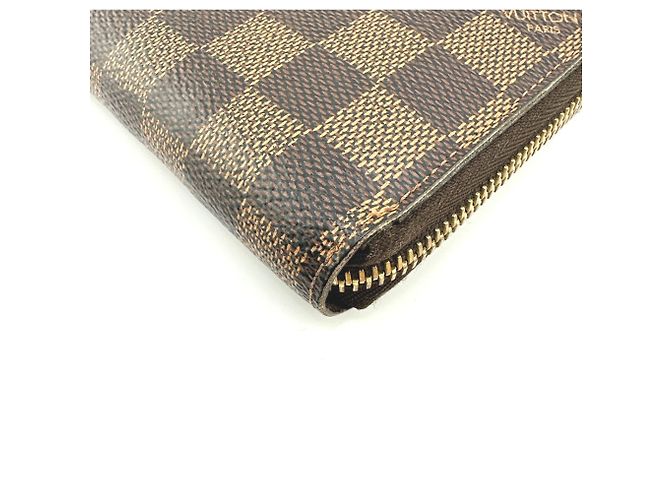 Louis Vuitton Langer Geldbeutel aus Damier-Canvas Braun Damier ebene - Ansicht 8