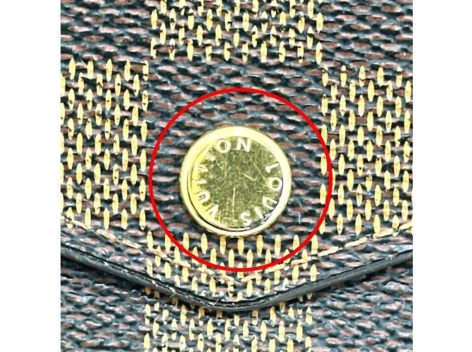 Cartera Larga Louis Vuitton en Lona Damier Marrón Castaño - vista 10