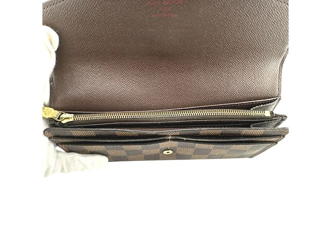 Cartera Larga Louis Vuitton en Lona Damier Marrón Castaño - vista 19