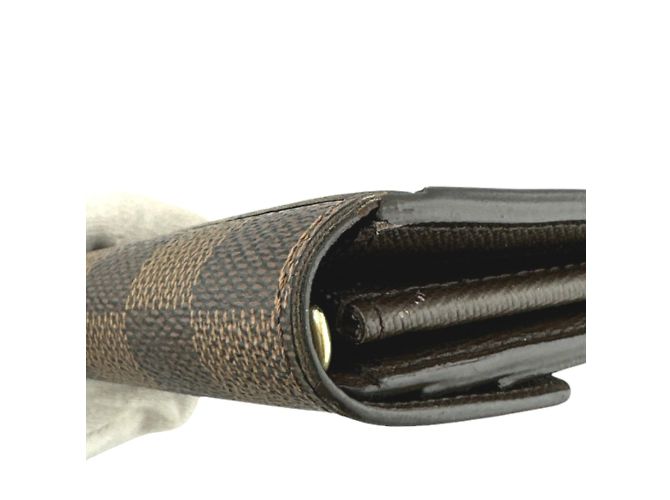 Cartera Larga Louis Vuitton en Lona Damier Marrón Castaño - vista 3