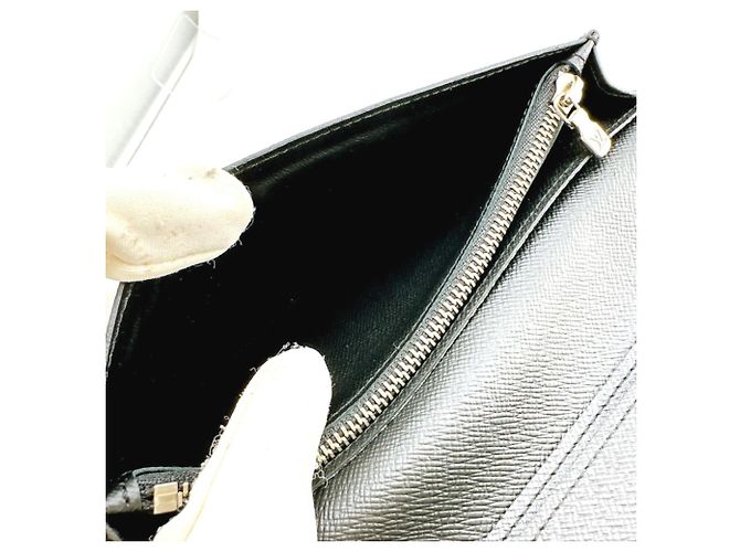 Cartera larga de cuero Epi Louis Vuitton Negro - vista 11
