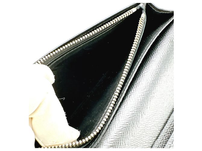 Cartera larga de cuero Epi Louis Vuitton Negro - vista 12