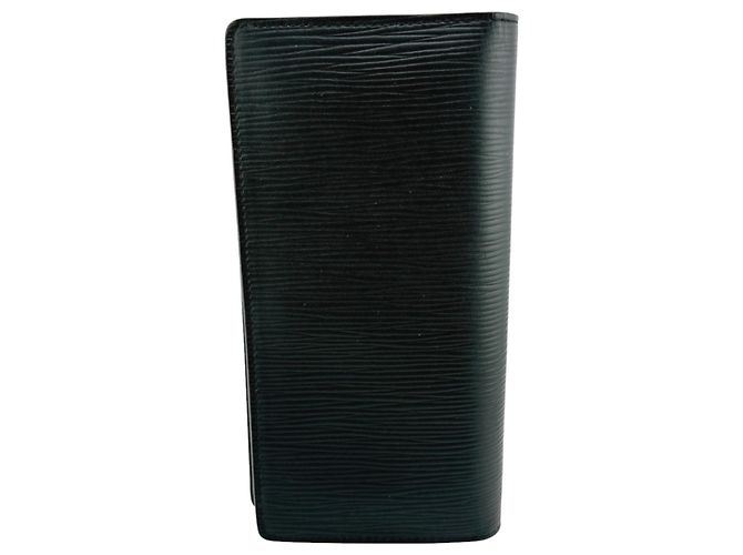 Cartera larga de cuero Epi Louis Vuitton Negro - vista 2
