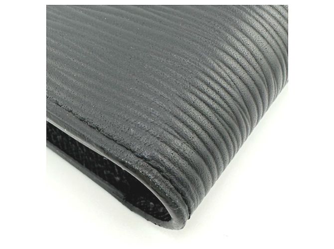 Cartera larga de cuero Epi Louis Vuitton Negro - vista 8