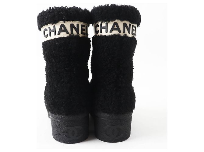 Chanel Schafslederstiefel schwarz-weiß 35 - Ansicht 2