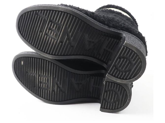 Chanel Schafslederstiefel schwarz-weiß 35 - Ansicht 4