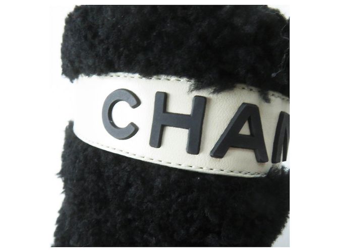 Chanel Schafslederstiefel schwarz-weiß 35 - Ansicht 6