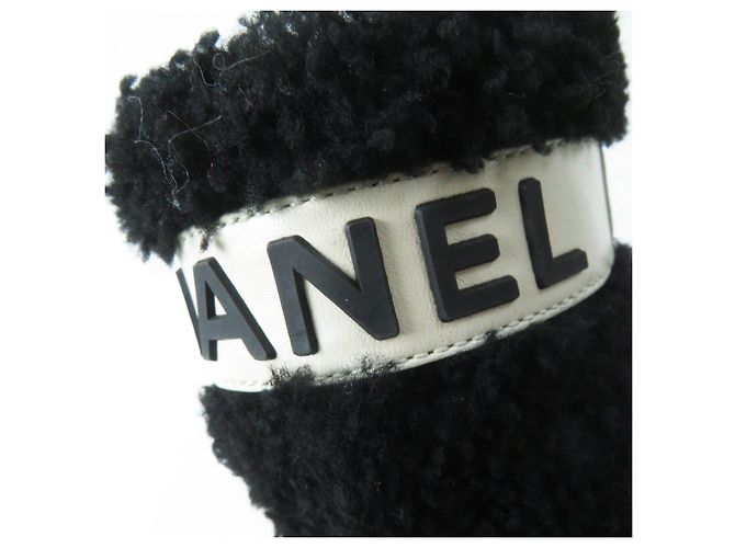 Chanel Schafslederstiefel schwarz-weiß 35 - Ansicht 7