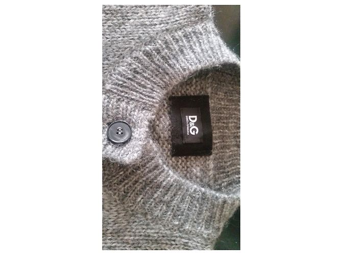 D&G Cardigan aus Mohair Grau und Schwarzer Spitze - Ansicht 5