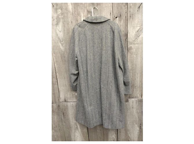 Burberry Grey Wool Coat Men - view 2