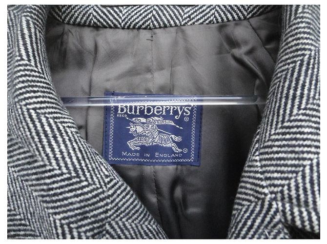 Burberry Grey Wool Coat Men - view 3