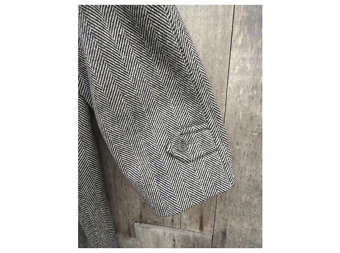 Burberry Grey Wool Coat Men - view 7