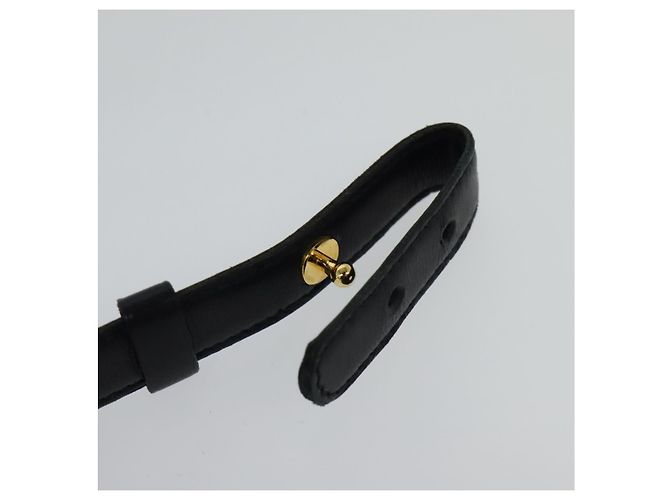CHANEL COCO Mark Gürtel Leder 26,4"" Schwarz Gold CC Auth yk17305 Golden - Ansicht 9