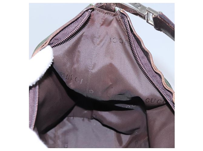 Sac à main GUCCI en toile kaki 000 0602 Auth ti2770 - vue 20