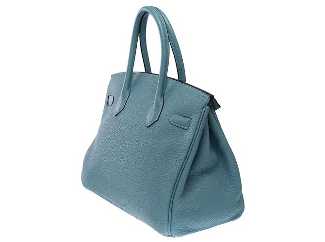 Hermès HERMES Birkin 30 Bag in Blue Leather - 102504 - view 6