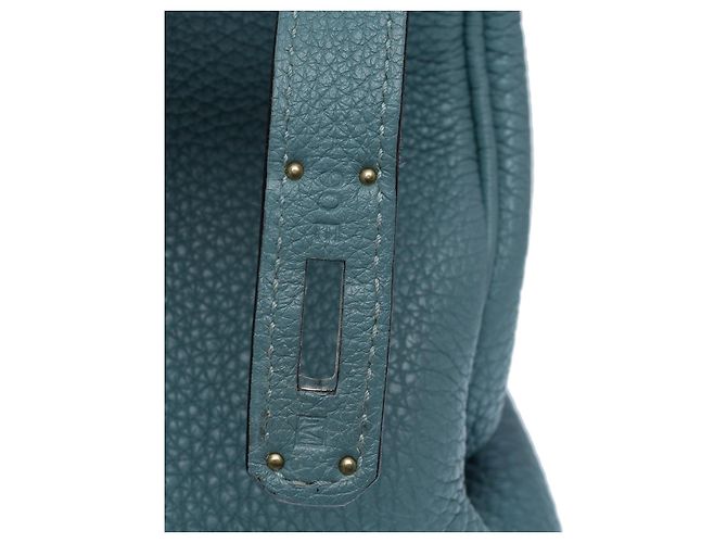 Hermès HERMES Birkin 30 Bag in Blue Leather - 102504 - view 8