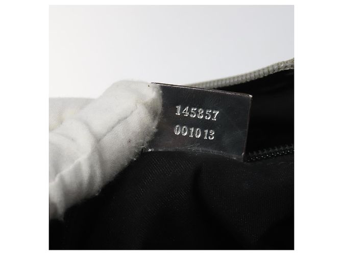 Borsa a Spalla GG Canvas Gucci Argento Blu 145857 Auth 110391 - vista 12