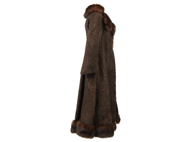 Autre Marque Balzani Brown Persisches Lammfell-Mantel Braun - Ansicht 3