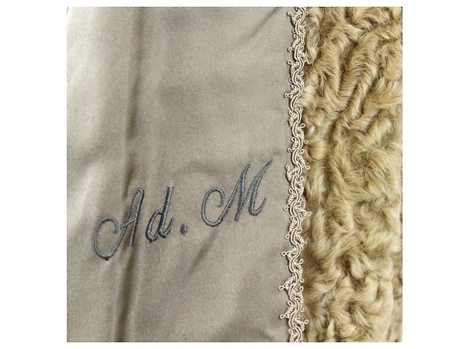 Autre Marque Langer persischer Lammfellmantel Braun Beige Sand - Ansicht 7