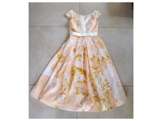 Autre Marque Raffaelli Line Kleid Rosa Brokat Floral Pink - Ansicht 2