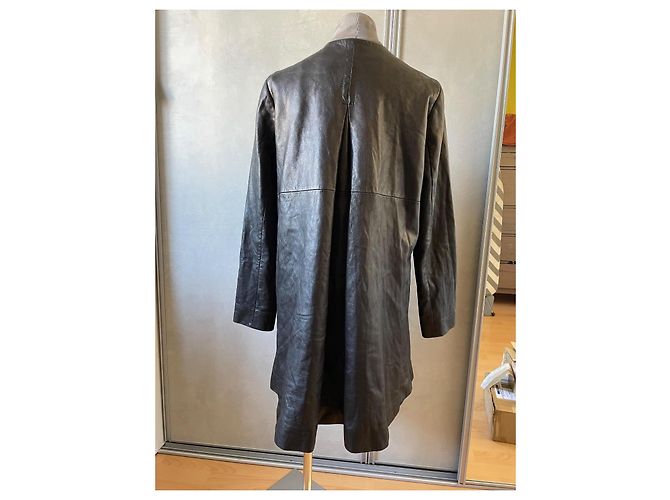 Dior Lederjacke Schwarz Trapezform - Ansicht 3