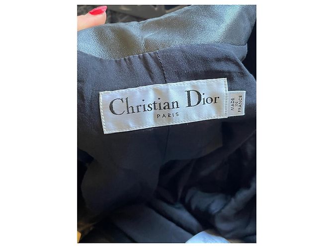 Dior Lederjacke Schwarz Trapezform - Ansicht 6