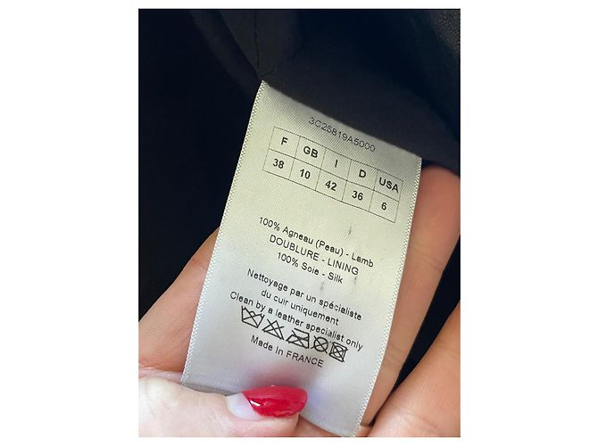 Dior Lederjacke Schwarz Trapezform - Ansicht 7