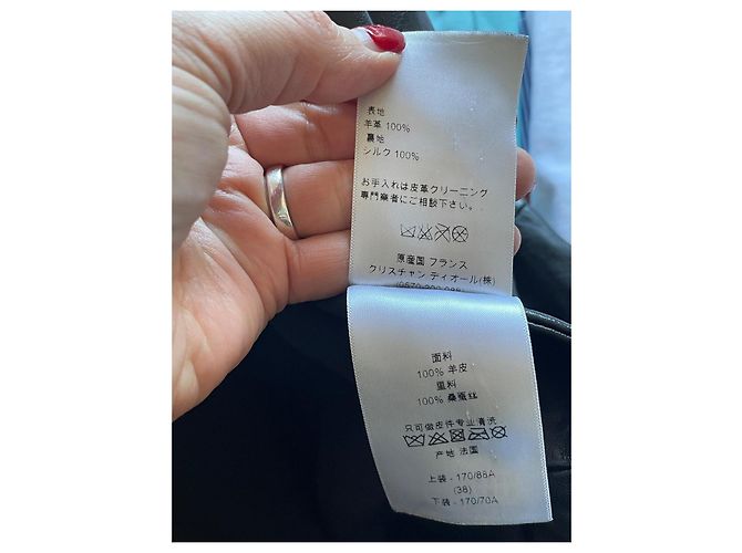 Dior Lederjacke Schwarz Trapezform - Ansicht 8