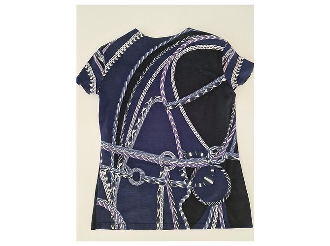Camiseta Hermès de algodón azul marino - vista 3