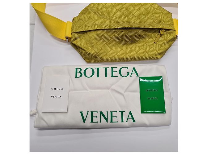 Marsupio Bottega Veneta in nylon giallo - vista 3