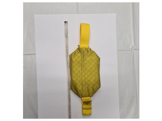 Marsupio Bottega Veneta in nylon giallo - vista 4