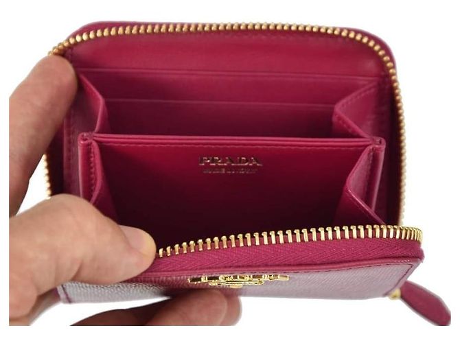 Prada Geldbörse aus Leder Rosa Pink - Ansicht 4