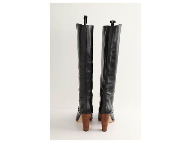 Vanessa Bruno Schwarze Lederstiefel - Ansicht 2