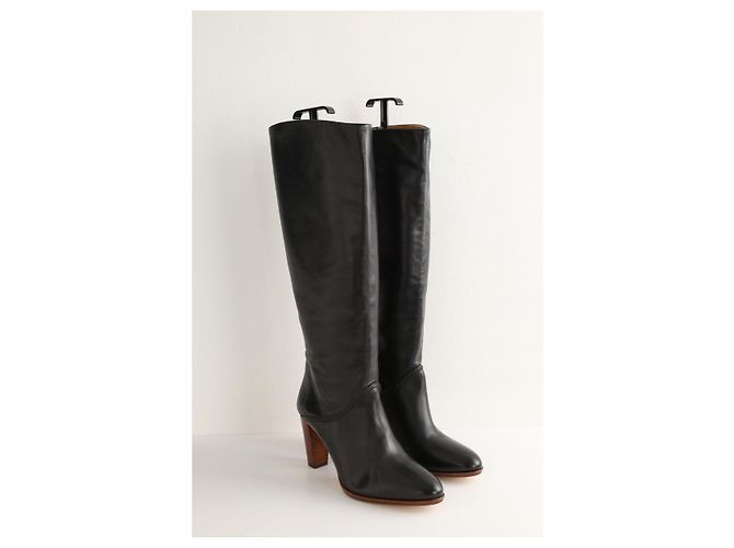 Vanessa Bruno Schwarze Lederstiefel - Ansicht 3