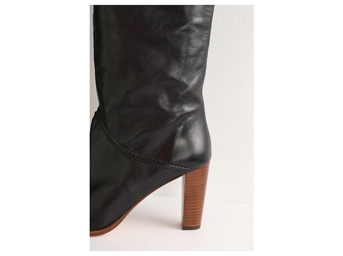 Vanessa Bruno Schwarze Lederstiefel - Ansicht 5