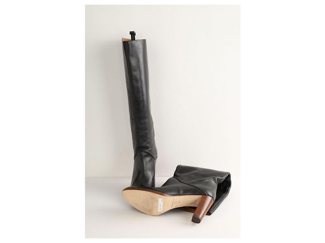 Vanessa Bruno Schwarze Lederstiefel - Ansicht 6
