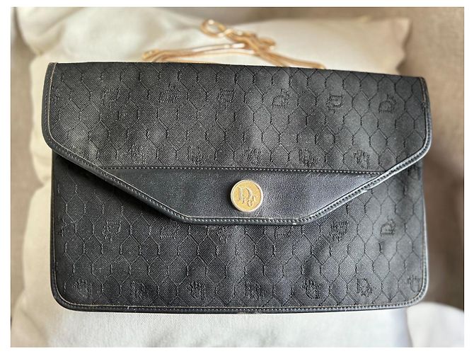 Borsa a pochette Christian Dior Nero D'oro - vista 13
