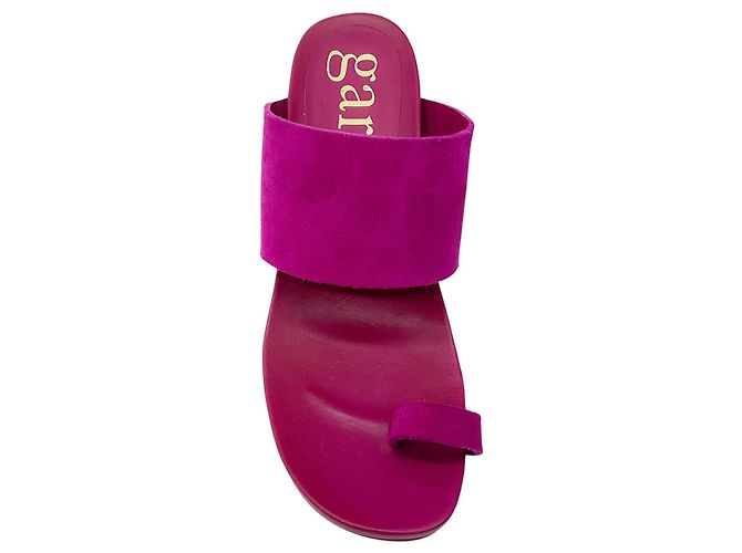 Sandali in suede magenta Pedro Garcia Porpora - vista 4