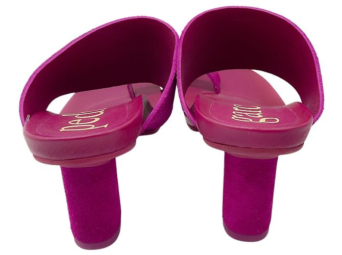 Sandali in suede magenta Pedro Garcia Porpora - vista 6