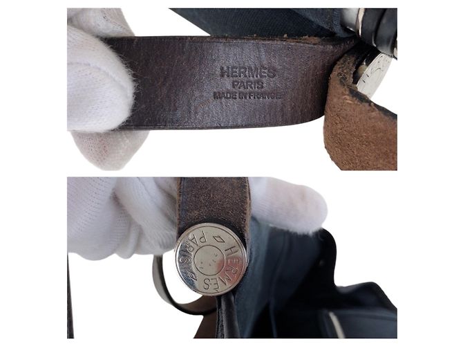 Hermès Borsa Tote Hermes Cabag Elan PM Nero - vista 4
