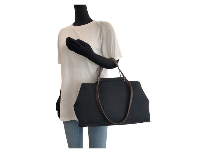 Hermès Borsa Tote Hermes Cabag Elan PM Nero - vista 7